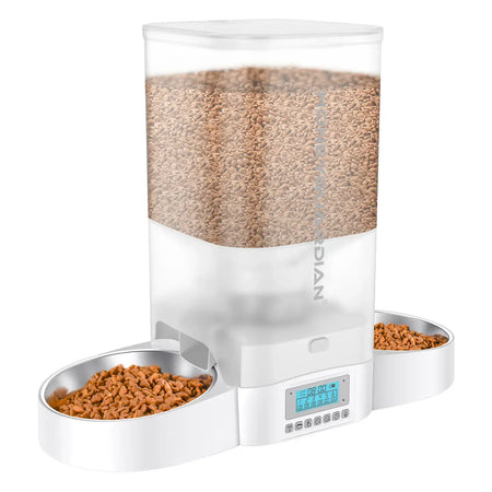 HONEYGUARDIAN 3.5L/5L Cat Food Dispenser with Stainless Steel Bowl